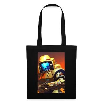 Kampfbot Robot Super Soldat Machine Guerrier - Sac en tissu - noir - Devant