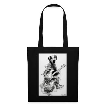 Dog Guitar Pet Musician Dog Friend - Tote Bag - black - Front