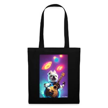 Dog Guitar Pet Musician Dog Friend - Tote Bag - black - Front