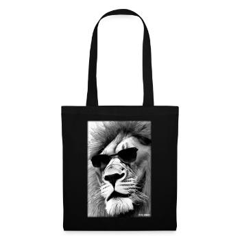Lunettes de soleil Lion Big Cat Animal sauvage Tête de lion - Sac en tissu - noir - Devant