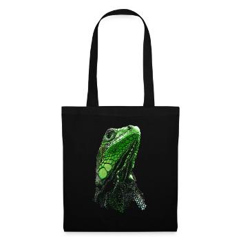 IGUANE VERT - ANIMAL DE COMPAGNIE IGUANE VERT COMMUN - Sac en tissu - noir - Devant