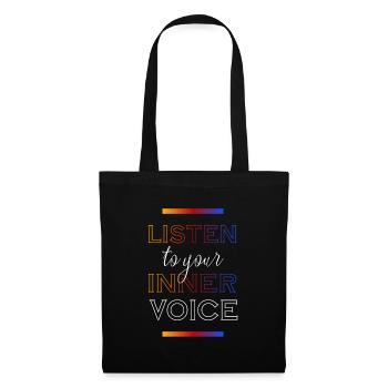 Écoutez votre voix intérieure - Sac en tissu - noir - Devant