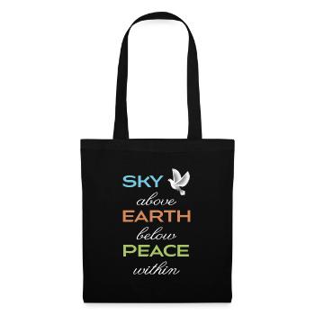 Paix intérieure - Sac en tissu - noir - Devant
