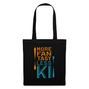 Plus de fantaisie - moins de KI - Sac en tissu - noir - Devant