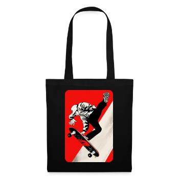 skate worm design #222 - Stoffbeutel - Schwarz - Vorne