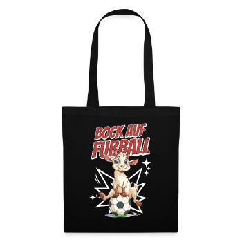 Bock Auf Fußball Lustig Humor Wortwitz Fußballer - Stoffbeutel - Schwarz - Vorne
