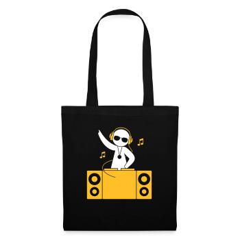 Un DJ joue de la musique cool - Sac en tissu - noir - Devant
