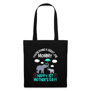 Première fête des mères, tu fais du bon travail maman - Sac en tissu - noir - Devant