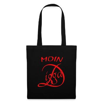 Moin Digga - Stoffbeutel - Schwarz - Vorne
