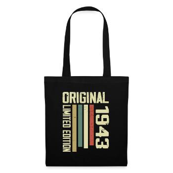Retro 1943 cadeau 81e anniversaire Vintage 1943 - Sac en tissu - noir - Devant