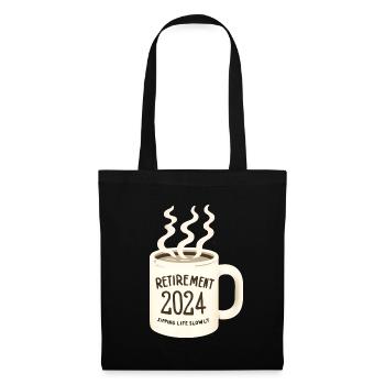 Retraite 2024 Siroter la vie lentement - Sac en tissu - noir - Devant