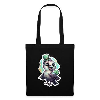 St. Patrick's Day Rabe Geschenk - Stoffbeutel - Schwarz - Vorne