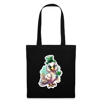 St. Patrick's Day Vogel Geschenk - Stoffbeutel - Schwarz - Vorne