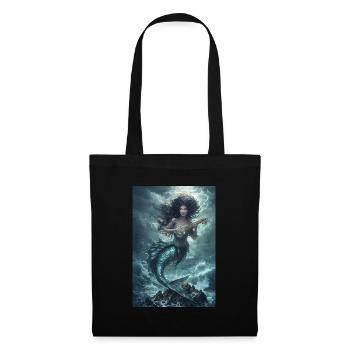 Meerjungfrau Mythologie Mythos Geschenk - Stoffbeutel - Schwarz - Vorne