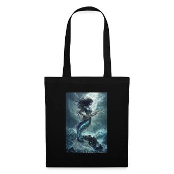 Meerjungfrau Legende Mythos Geschenk - Stoffbeutel - Schwarz - Vorne