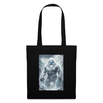 Yeti Mythologie Legende Geschenk - Stoffbeutel - Schwarz - Vorne