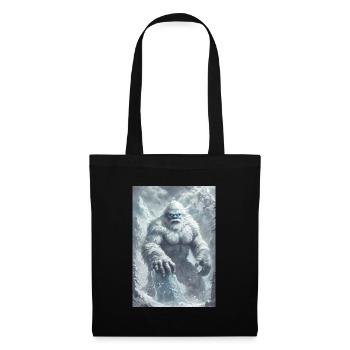 Yeti Legende Mythos Geschenk - Stoffbeutel - Schwarz - Vorne