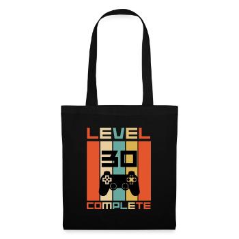 Niveau 30 Complet 30th Birthday Retro Gaming - Sac en tissu - noir - Devant