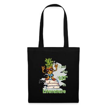 Funny Sayings Literature Books Writing Pineapple - Tote Bag - black - Front