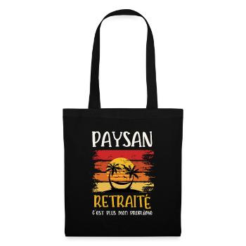 paysan retraité - Sac en tissu - noir - Devant