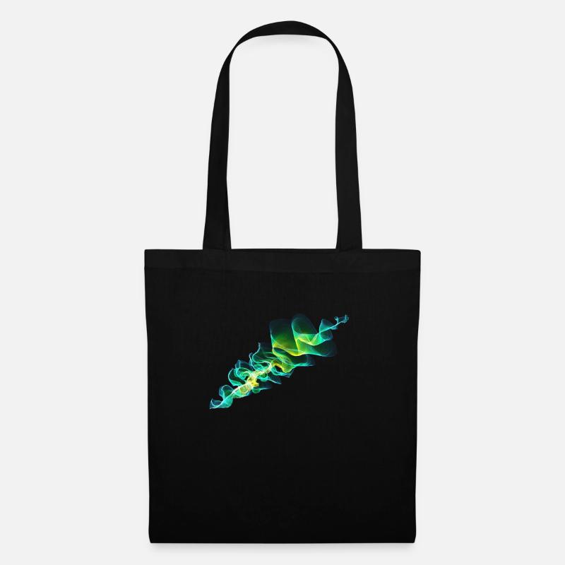 grüne Welle - Stoffbeutel - Schwarz