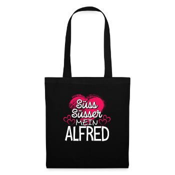 ALFRED - süss - Stoffbeutel - Schwarz - Vorne
