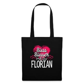 FLORIAN - süss - Stoffbeutel - Schwarz - Vorne
