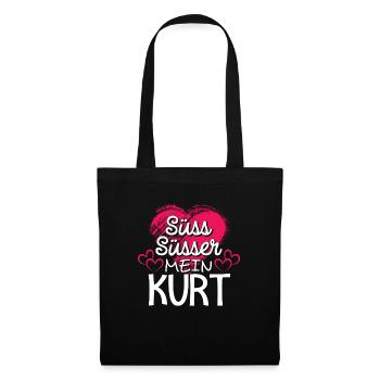 KURT - süss - Stoffbeutel - Schwarz - Vorne