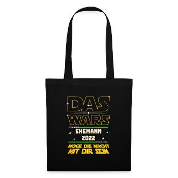 Das Wars Ehemann 2022 JGA Junggeselle Bräutigam - Stoffbeutel - Schwarz - Vorne