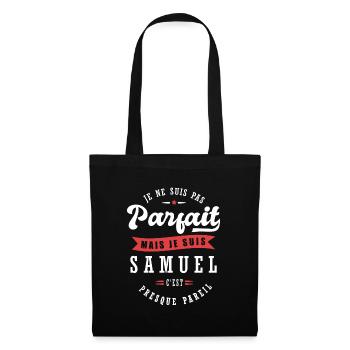 Samuel Parfait Cadeau prenom samuel - Sac en tissu - noir - Devant