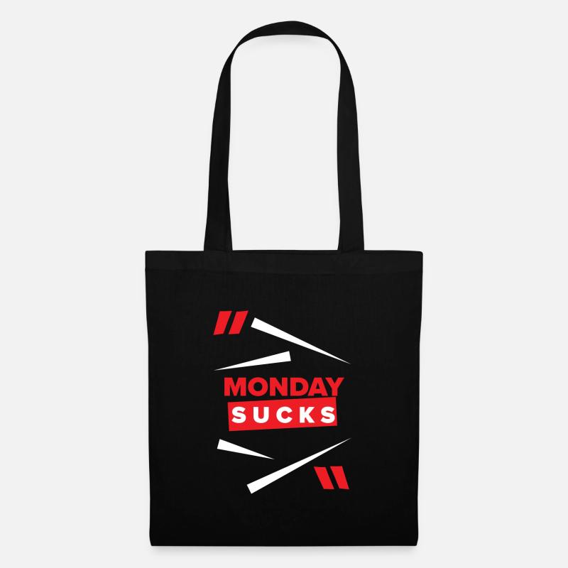 Monday sucks oder ist Monday Dein Lieblingstag? - Stoffbeutel - Schwarz