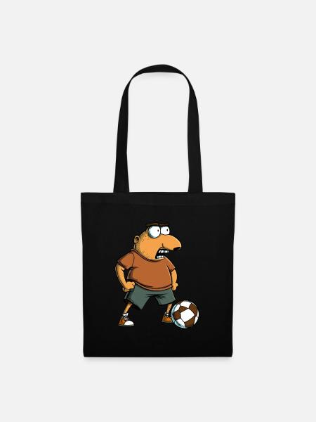 Fussball Maulwurf - Stoffbeutel - Schwarz