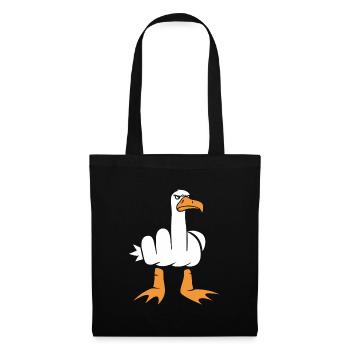Seagull with middle finger - Tote Bag - black - Front