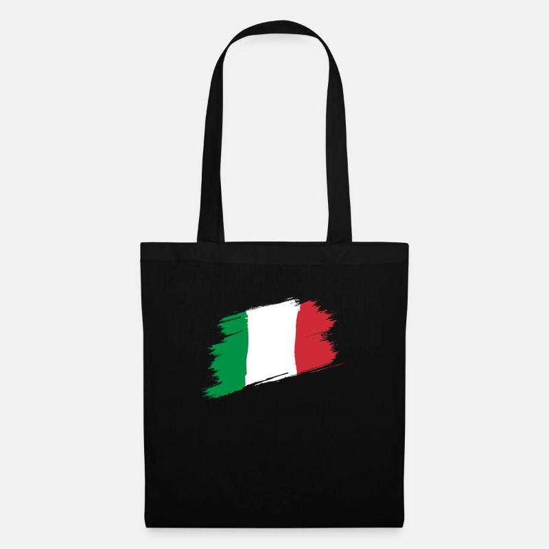 Italien Flagge - Stoffbeutel - Schwarz