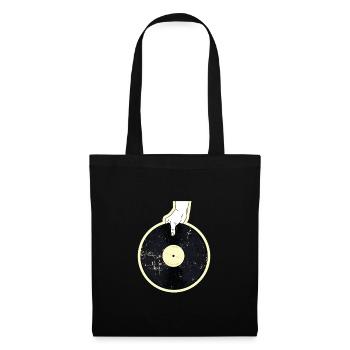 Vinyl Schallplatte - Stoffbeutel - Schwarz - Vorne
