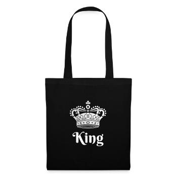 Look partenaire roi reine - Sac en tissu - noir - Devant