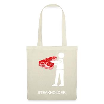 stakeholder, steakholder, steak, meat, T-bone - Tote Bag - nature - Front