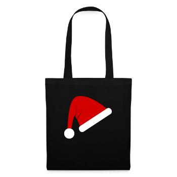 Nikolaus Weihnachtsmütze - Stoffbeutel - Schwarz - Vorne