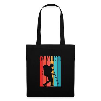 Chemin de Saint Jacques Homme Buen Camino cadeau pour les pèlerins - Sac en tissu - noir - Devant