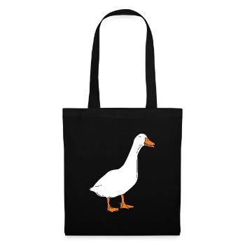 Oie - oies canard oiseau canards cadeaux - Sac en tissu - noir - Devant