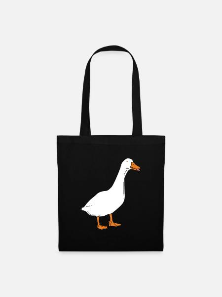 Oie - oies canard oiseau canards cadeaux - Sac en tissu - noir