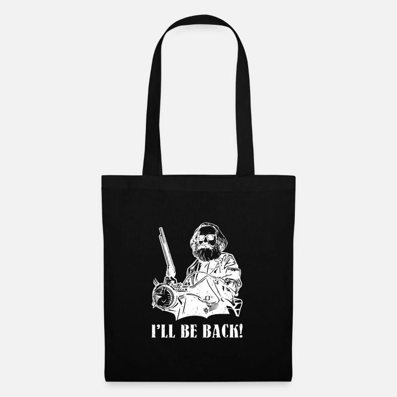 I'll be back Geschenk Karl Marx Marxismus Chemnitz - Stoffbeutel - Schwarz