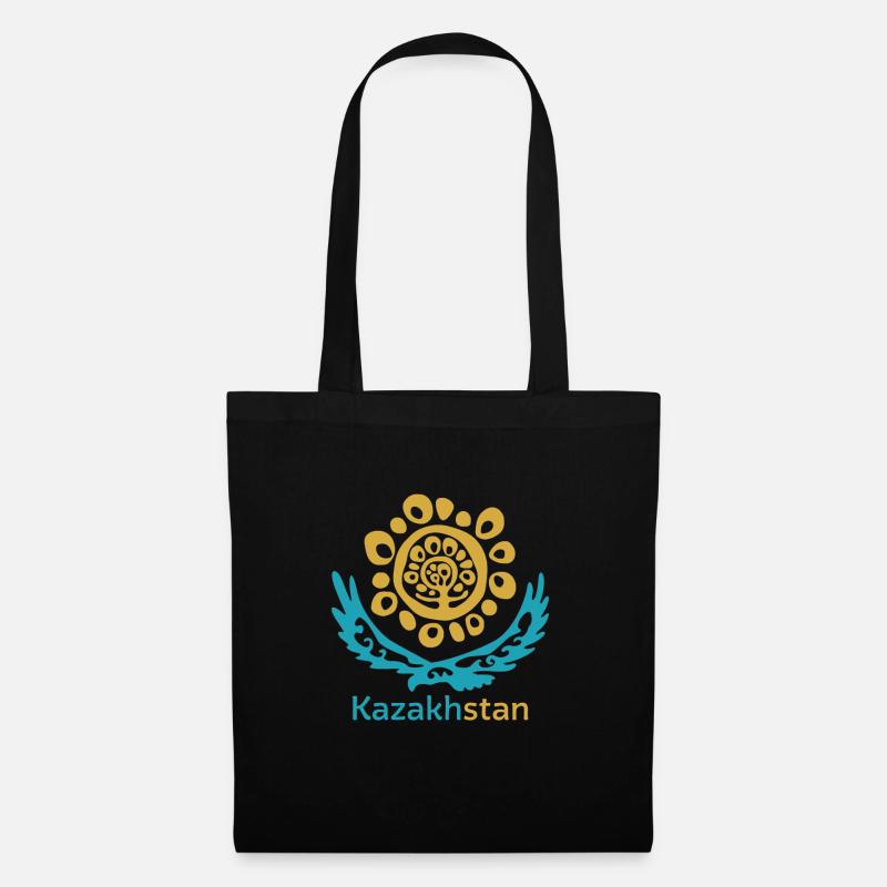 Kazakhstan Geschenk Republik Kasachen Kasachisch - Stoffbeutel - Schwarz