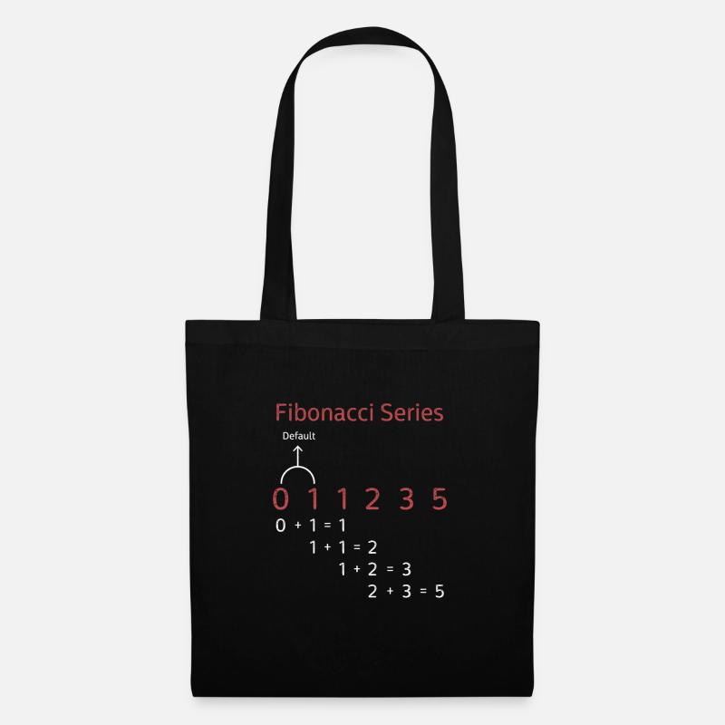 Fibonacci Series Gift Fibonacci Follow Math - Tote Bag - black