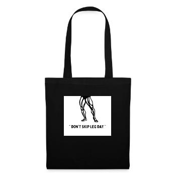 " Don't skip leg day " - Sac en tissu - noir - Devant