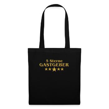 Vom Grafik Designer--- 5 Sterne Gastgeber - Stoffbeutel - Schwarz - Vorne