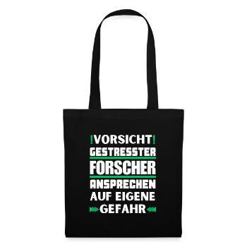 Gestresster Forscher nicht ansprechen! - Stoffbeutel - Schwarz - Vorne
