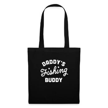 Papa pêche fils bébé poisson pêcheur cadeau - Sac en tissu - noir - Devant