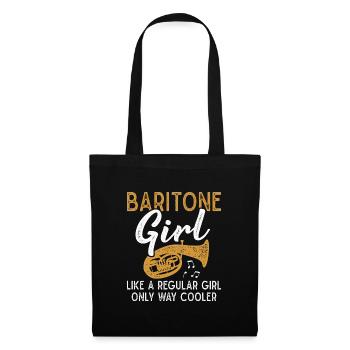 Baritone Horn Girl Orchestra Musician - Tote Bag - black - Front
