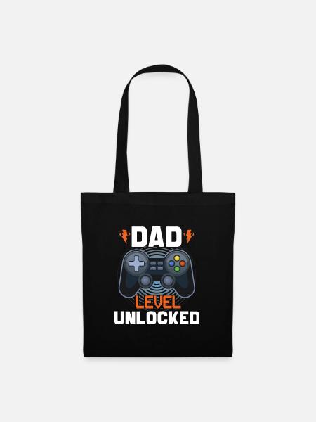 Dad level unlocked - Sac en tissu - noir